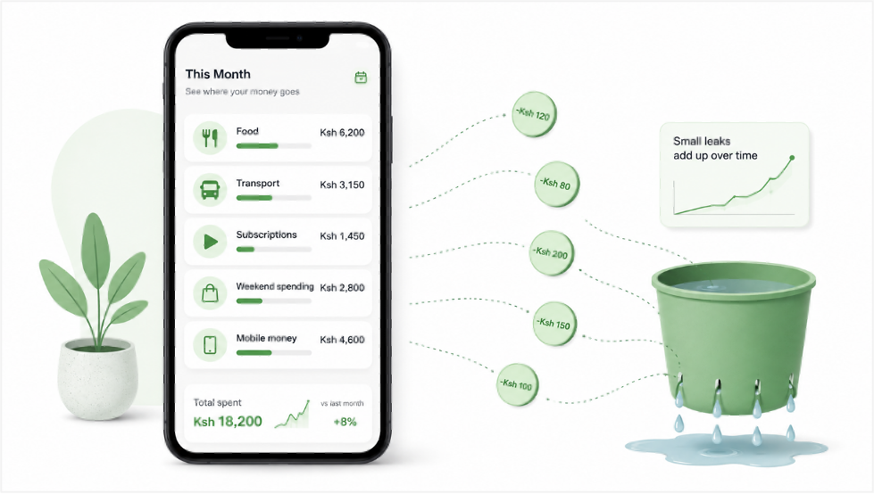 Tracking small daily expenses reveals where your salary goes
